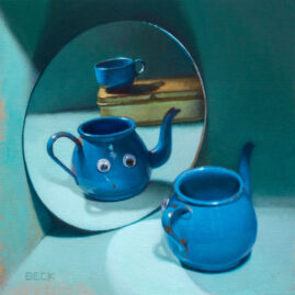 painting of a little teapot questioning it's identity
