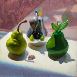 3 pears painted 3 ways